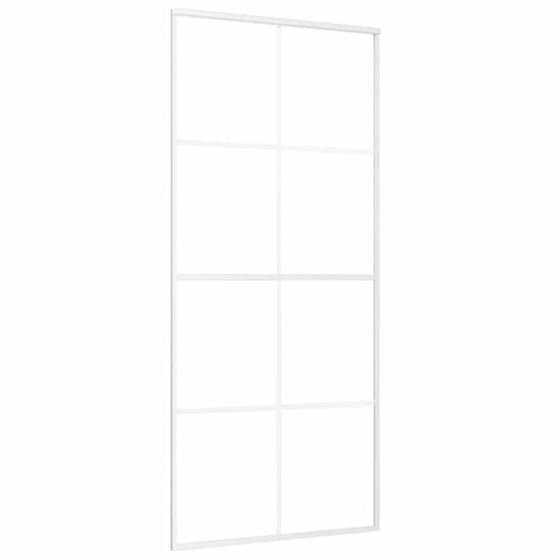 vidaXL fehér ESG üveg és alumínium tolóajtó 90x205 cm