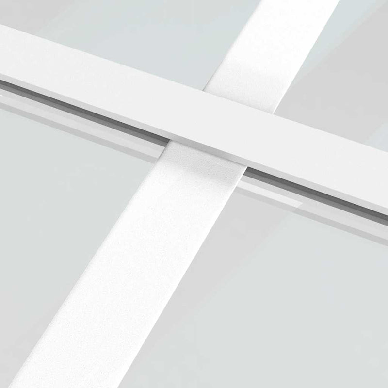 vidaXL fehér ESG üveg és alumínium tolóajtó 90x205 cm