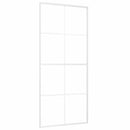 vidaXL fehér matt ESG üveg és alumínium tolóajtó 90x205 cm