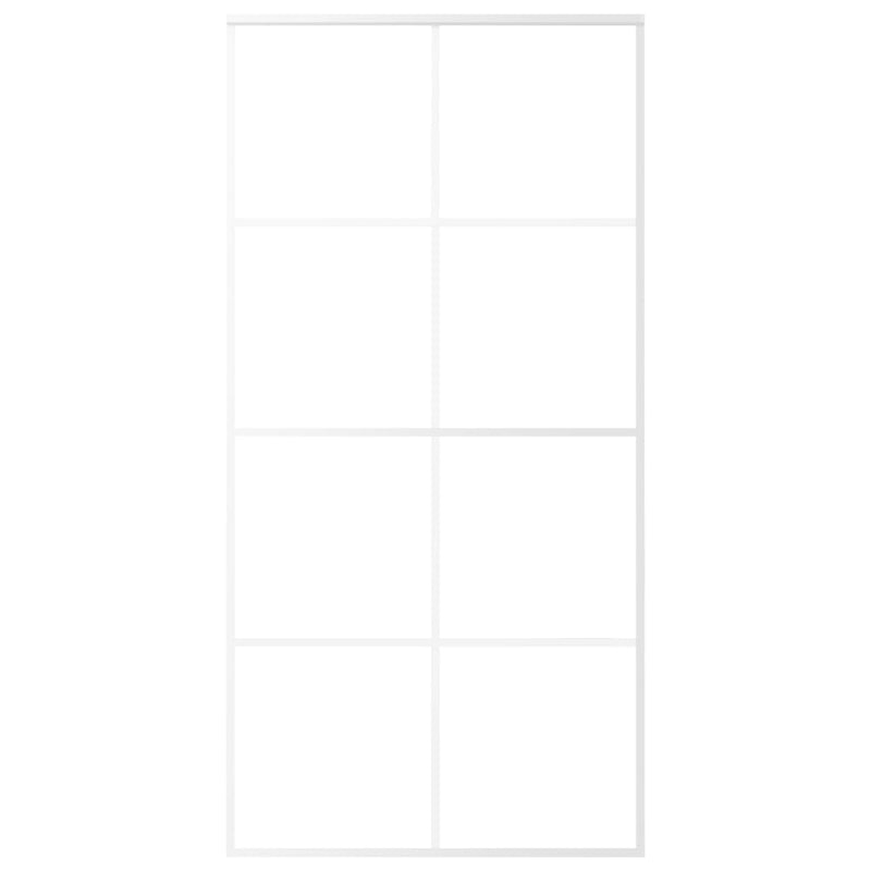 vidaXL fehér ESG üveg és alumínium tolóajtó 102,5x205 cm