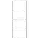 vidaXL fekete matt ESG üveg és alumínium tolóajtó 76x205 cm