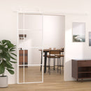 vidaXL fehér ESG üveg és alumínium tolóajtó 76x205 cm