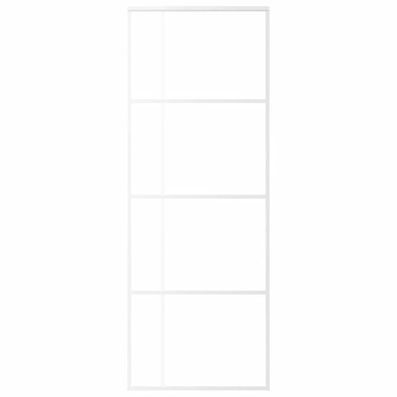 vidaXL fehér matt ESG üveg és alumínium tolóajtó 76x205 cm
