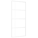 vidaXL fehér ESG üveg és alumínium tolóajtó 90x205 cm