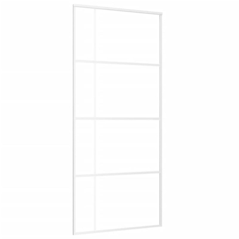 vidaXL fehér matt ESG üveg és alumínium tolóajtó 90x205 cm