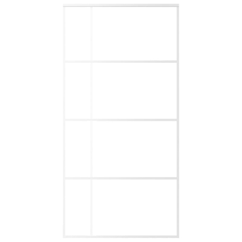 vidaXL fehér matt ESG üveg és alumínium tolóajtó 102,5x205 cm