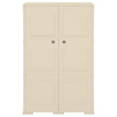 vidaXL angórafehér fahatású műanyag szekrény 79 x 43 x 125 cm