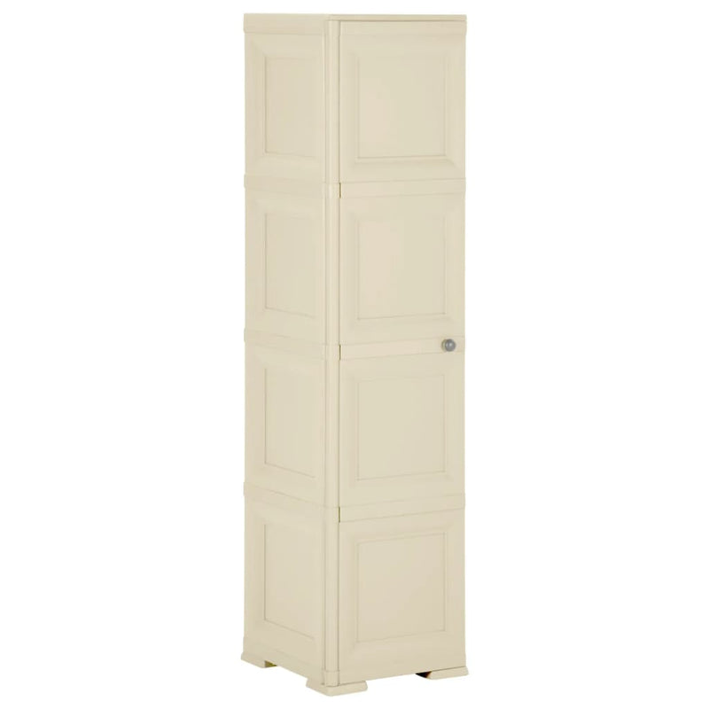 vidaXL angórafehér fahatású műanyag szekrény 40 x 43 x 164 cm