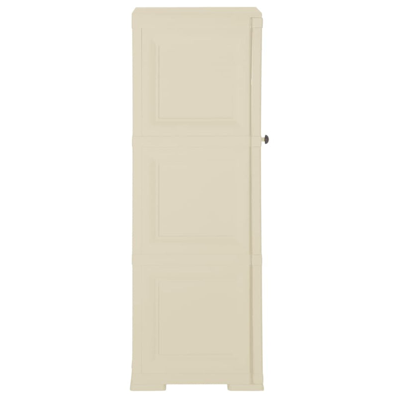 vidaXL angórafehér fahatású műanyag szekrény 40 x 43 x 125 cm