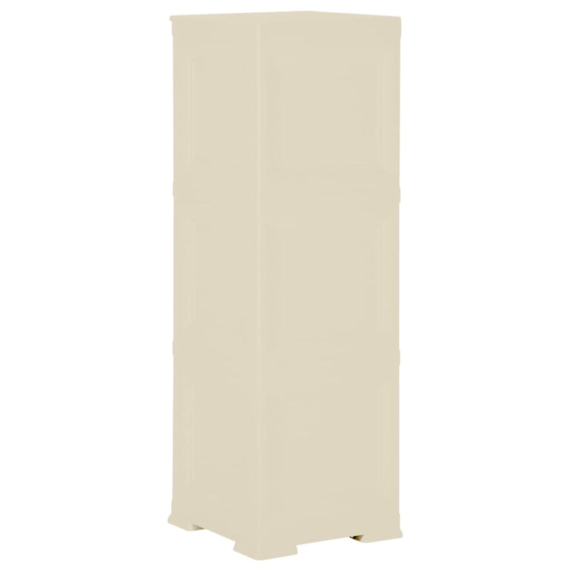 vidaXL angórafehér fahatású műanyag szekrény 40 x 43 x 125 cm