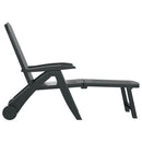 vidaXL zöld összecsukható polipropilén napozóágy