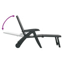 vidaXL zöld összecsukható polipropilén napozóágy