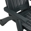 vidaXL zöld összecsukható polipropilén napozóágy