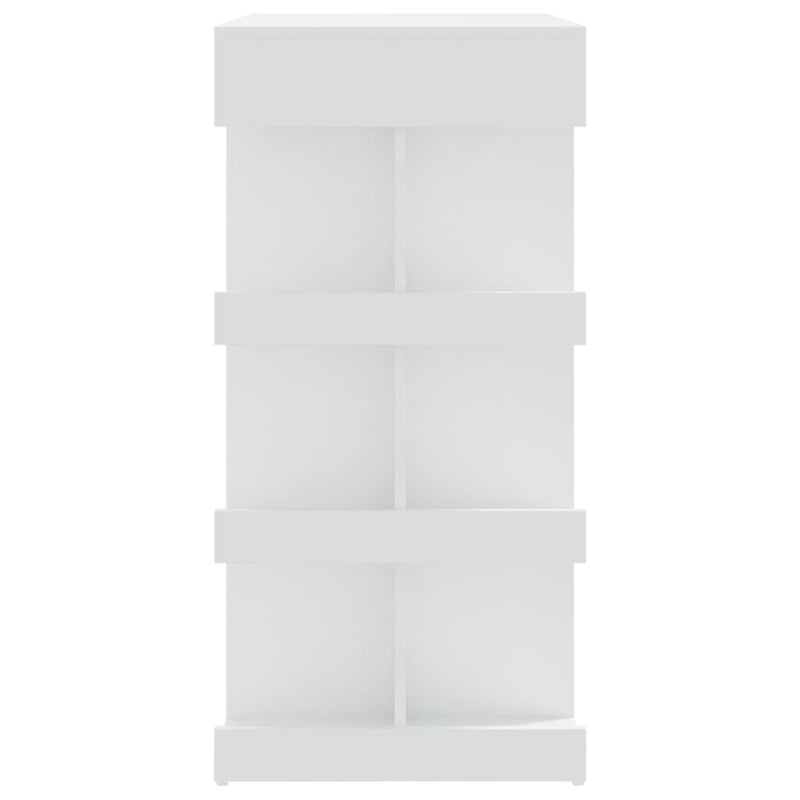 vidaXL fehér szerelt fa bárasztal tárolópolccal 100 x 50 x 101,5 cm