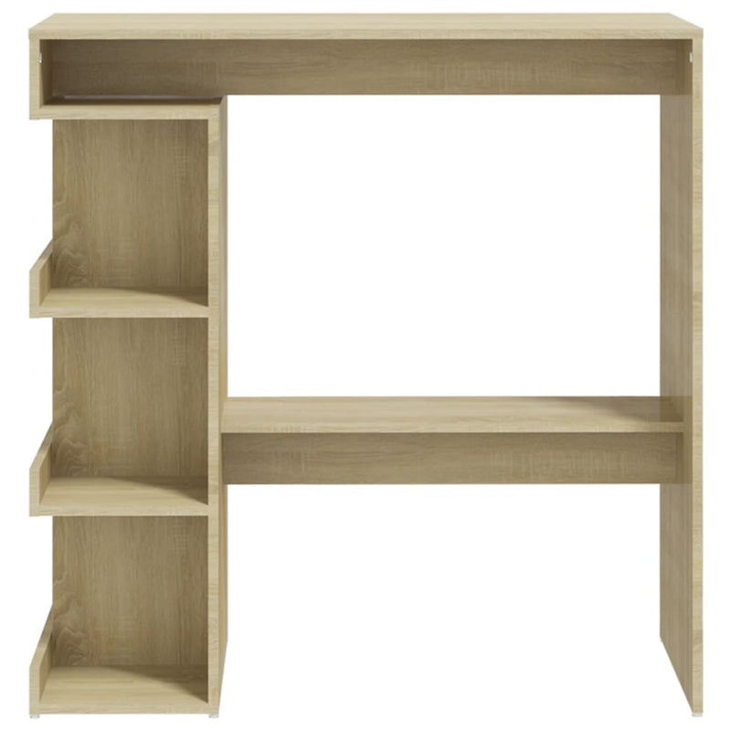 vidaXL sonoma tölgy szerelt fa bárasztal tárolópolccal 100x50x101,5 cm