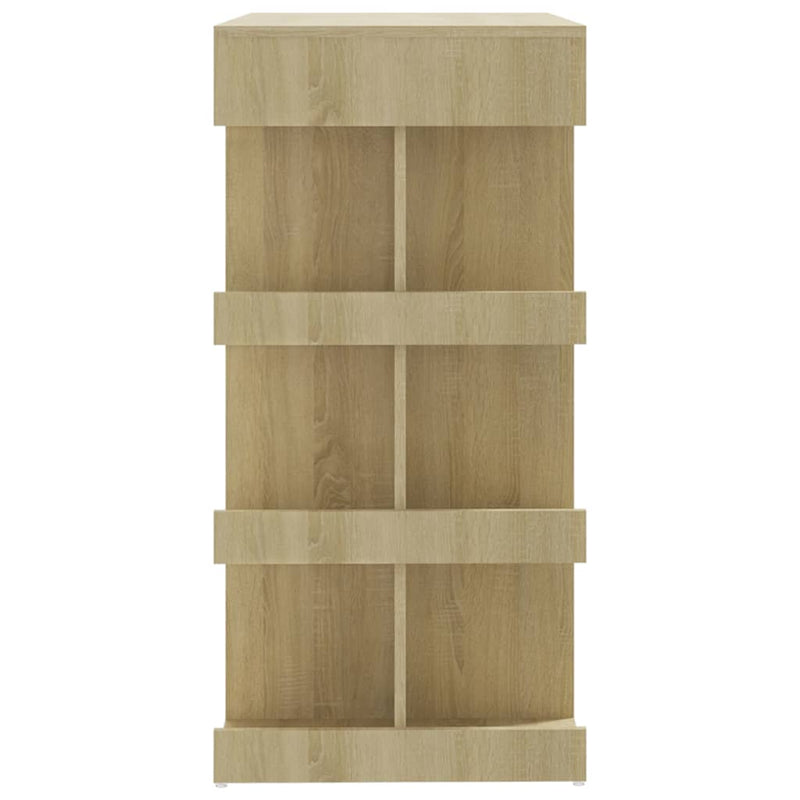 vidaXL sonoma tölgy szerelt fa bárasztal tárolópolccal 100x50x101,5 cm