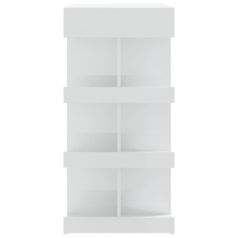 vidaXL magasfényű fehér bárasztal tárolópolccal 100 x 50 x 101,5 cm
