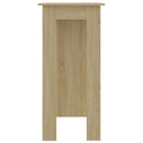 vidaXL sonoma tölgy színű szerelt fa bárasztal polccal 102x50x103,5 cm