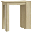 vidaXL sonoma tölgy színű bárasztal tárolópolccal 102 x 50 x 103,5 cm