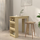 vidaXL sonoma tölgy színű bárasztal tárolópolccal 102 x 50 x 103,5 cm