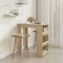 vidaXL sonoma tölgy színű bárasztal tárolópolccal 102 x 50 x 103,5 cm