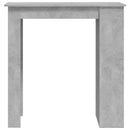 vidaXL betonszürke bárasztal tárolópolccal 102 x 50 x 103,5 cm
