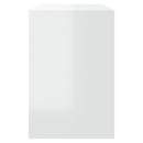 vidaXL 3 részes magasfényű fehér szerelt fa étkezőgarnitúra