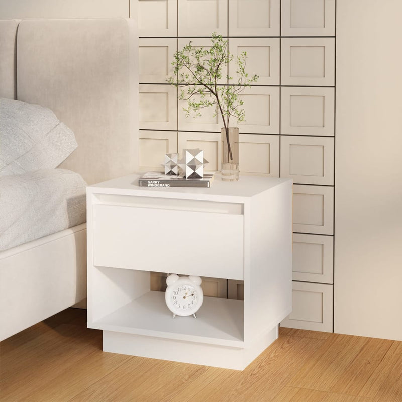 vidaXL 2 db fehér forgácslap éjjeliszekrény 45 x 34 x 44 cm