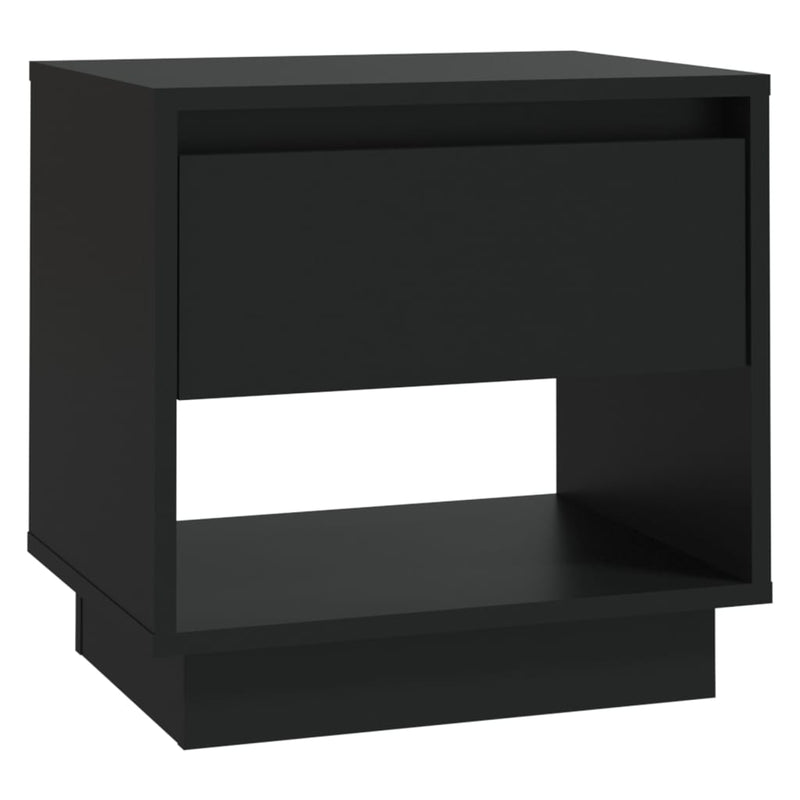 vidaXL 2 db fekete forgácslap éjjeliszekrény 45 x 34 x 44 cm