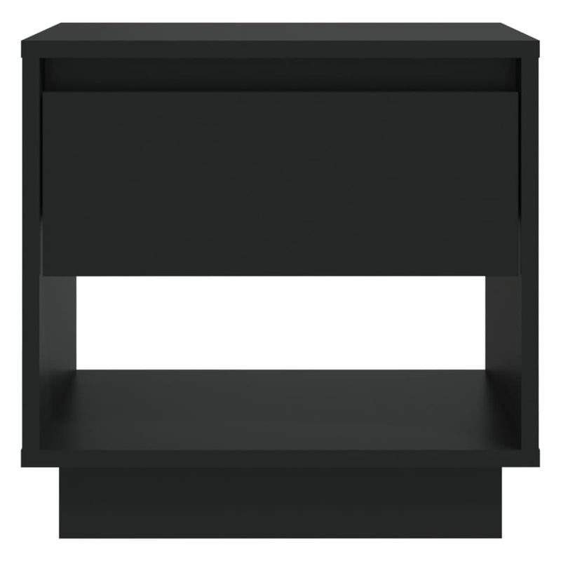 vidaXL 2 db fekete forgácslap éjjeliszekrény 45 x 34 x 44 cm