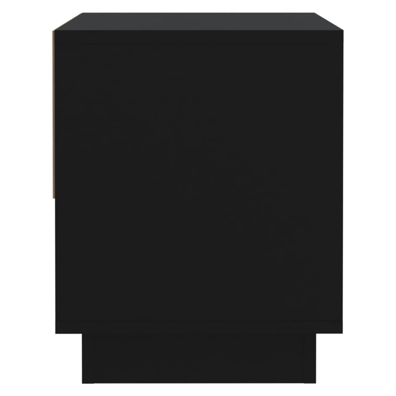 vidaXL 2 db fekete forgácslap éjjeliszekrény 45 x 34 x 44 cm