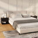 vidaXL 2 db fekete forgácslap éjjeliszekrény 45 x 34 x 44 cm