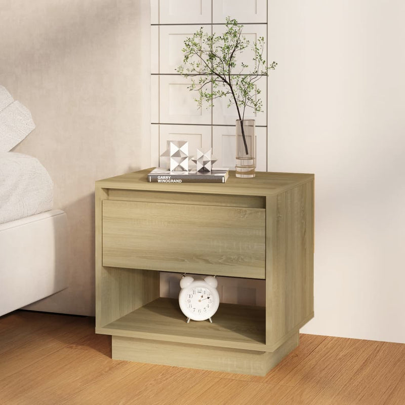 vidaXL sonoma tölgy színű forgácslap éjjeliszekrény 45 x 34 x 44 cm