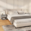 vidaXL 2 db betonszürke szerelt fa éjjeliszekrény 45x34x44 cm