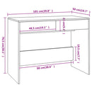 vidaXL betonszürke szerelt fa íróasztal 101x50x76,5 cm