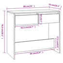 vidaXL fekete acél tálalóasztal 89 x 41 x 76,5 cm