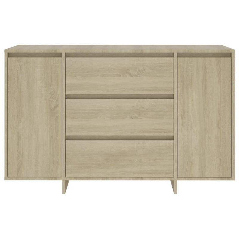 vidaXL sonoma tölgy szerelt fa tálalószekrény 3 fiókkal 120x41x75 cm