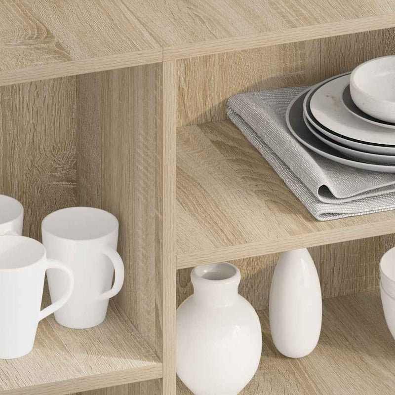 vidaXL sonoma tölgy színű szerelt fa tálalóasztal 120x30x75 cm