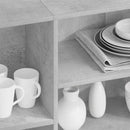 vidaXL betonszürke szerelt fa tálalószekrény 120x30x75 cm