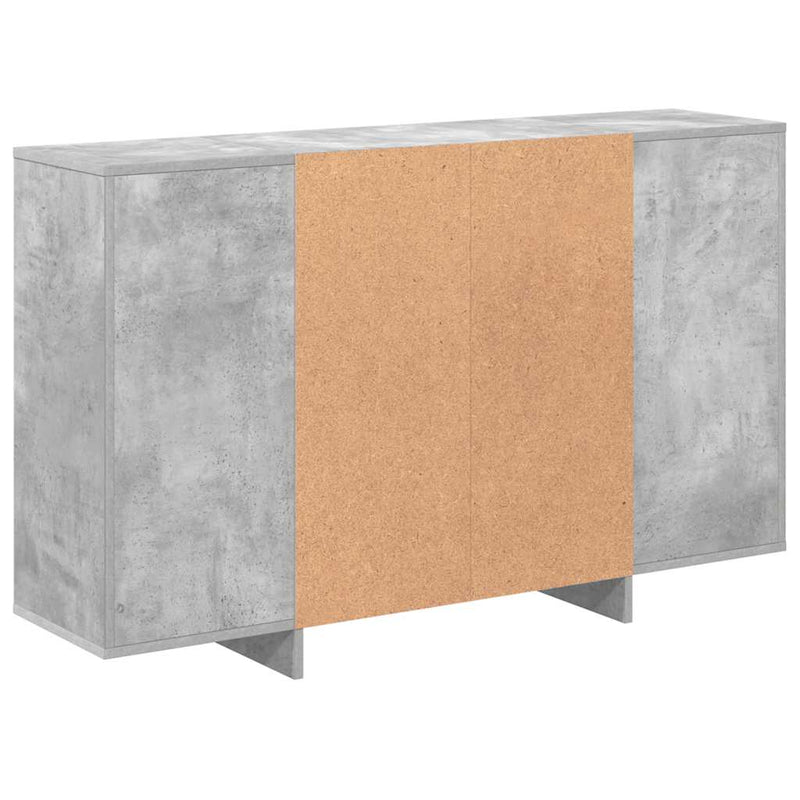 vidaXL betonszürke szerelt fa tálalószekrény 120x30x75 cm