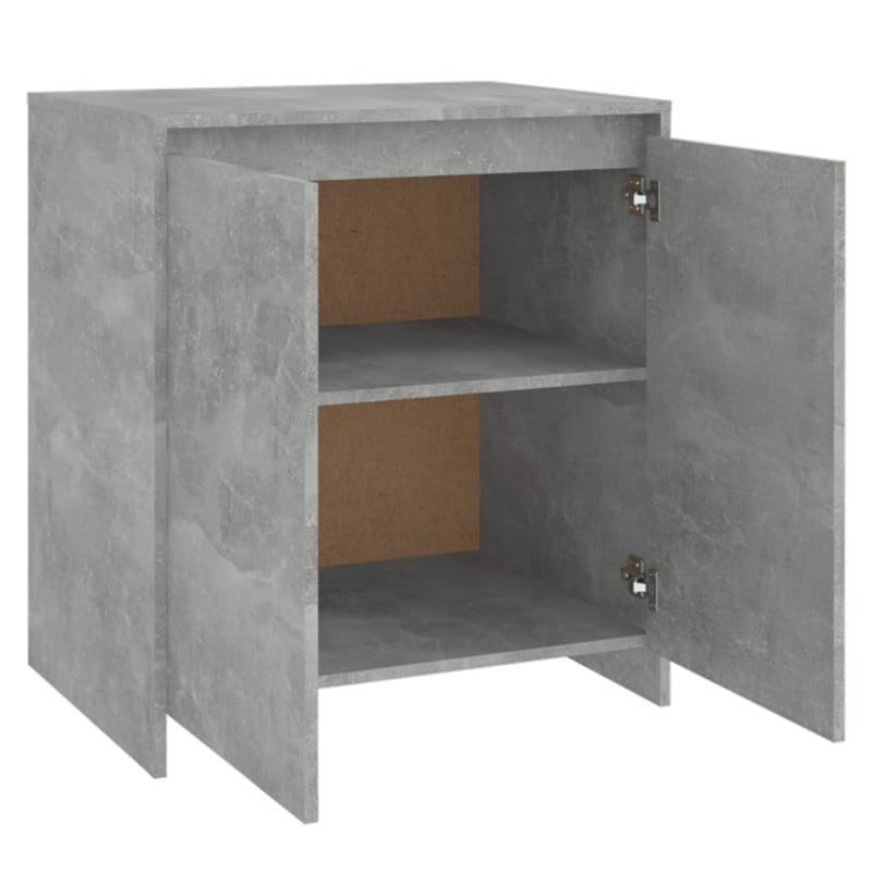 vidaXL betonszürke szerelt fa tálalószekrény 70x41x75 cm