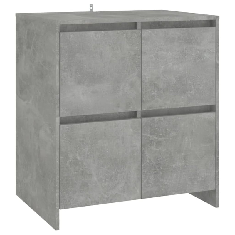 vidaXL betonszürke szerelt fa tálalószekrény 70x41x75 cm