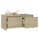 vidaXL sonoma tölgy színű szerelt fa dohányzóasztal 90x50x41,5 cm