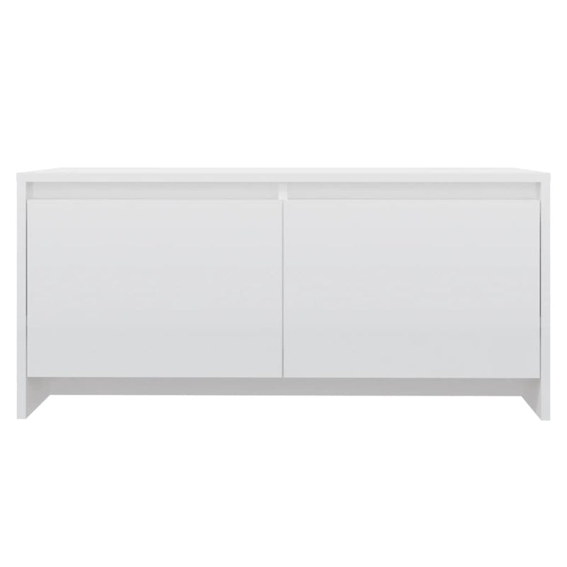 vidaXL magasfényű fehér szerelt fa dohányzóasztal 90x50x41,5 cm