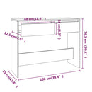 vidaXL sonoma tölgy színű szerelt fa dohányzóasztal 100x35x76,5 cm