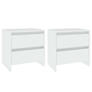 vidaXL 2 db fehér szerelt fa éjjeliszekrény 45 x 34,5 x 44,5 cm