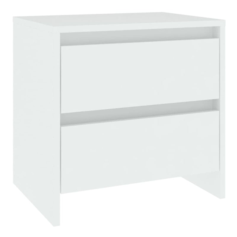vidaXL 2 db fehér szerelt fa éjjeliszekrény 45 x 34,5 x 44,5 cm