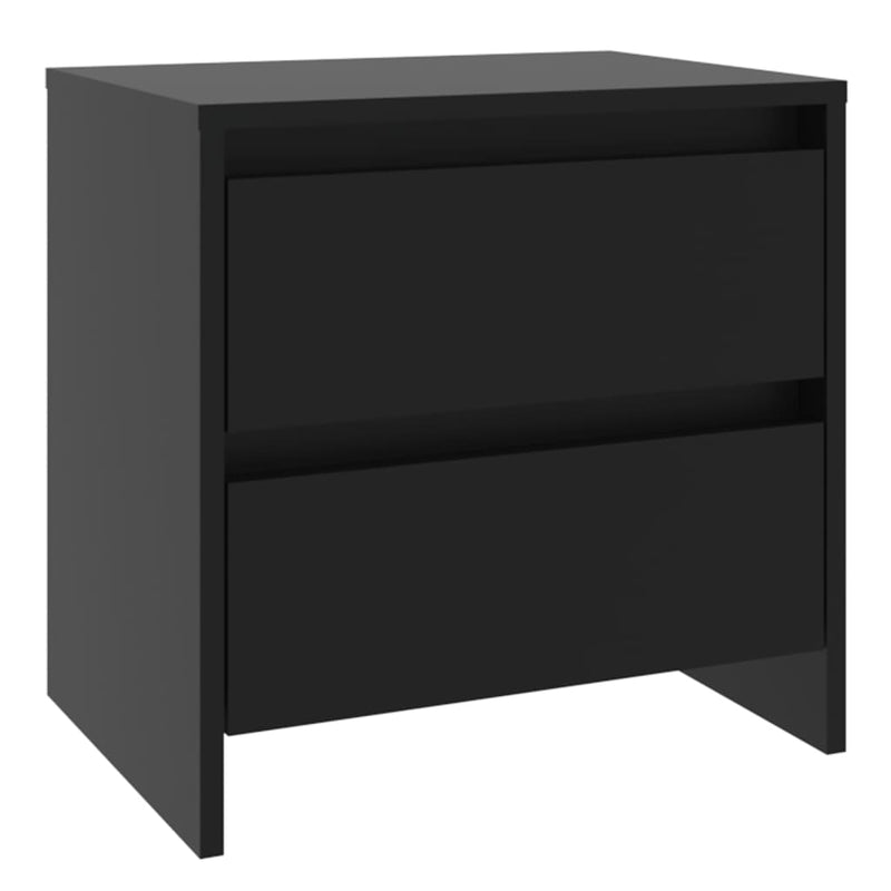 vidaXL 2 db fekete forgácslap éjjeliszekrény 45 x 34,5 x 44,5 cm