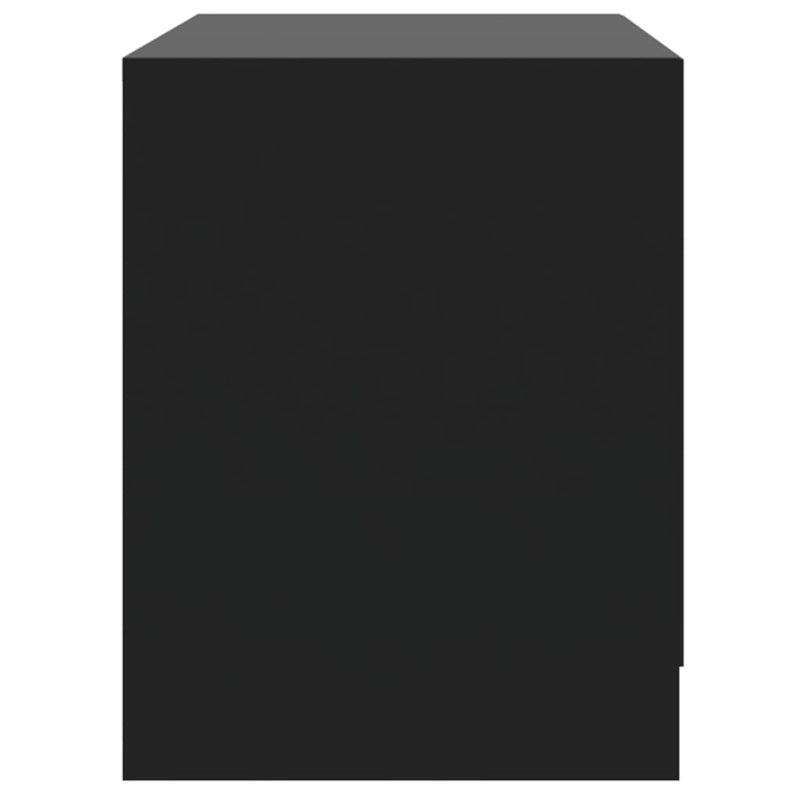 vidaXL 2 db fekete forgácslap éjjeliszekrény 45 x 34,5 x 44,5 cm