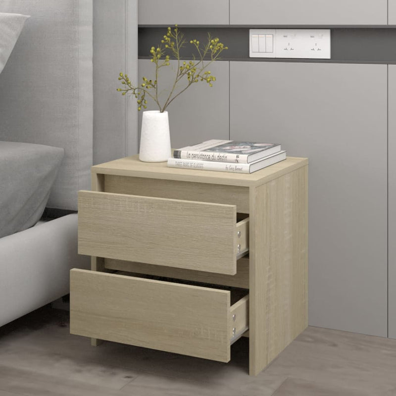 vidaXL sonoma tölgy színű szerelt fa éjjeliszekrény 45x34,5x44,5 cm
